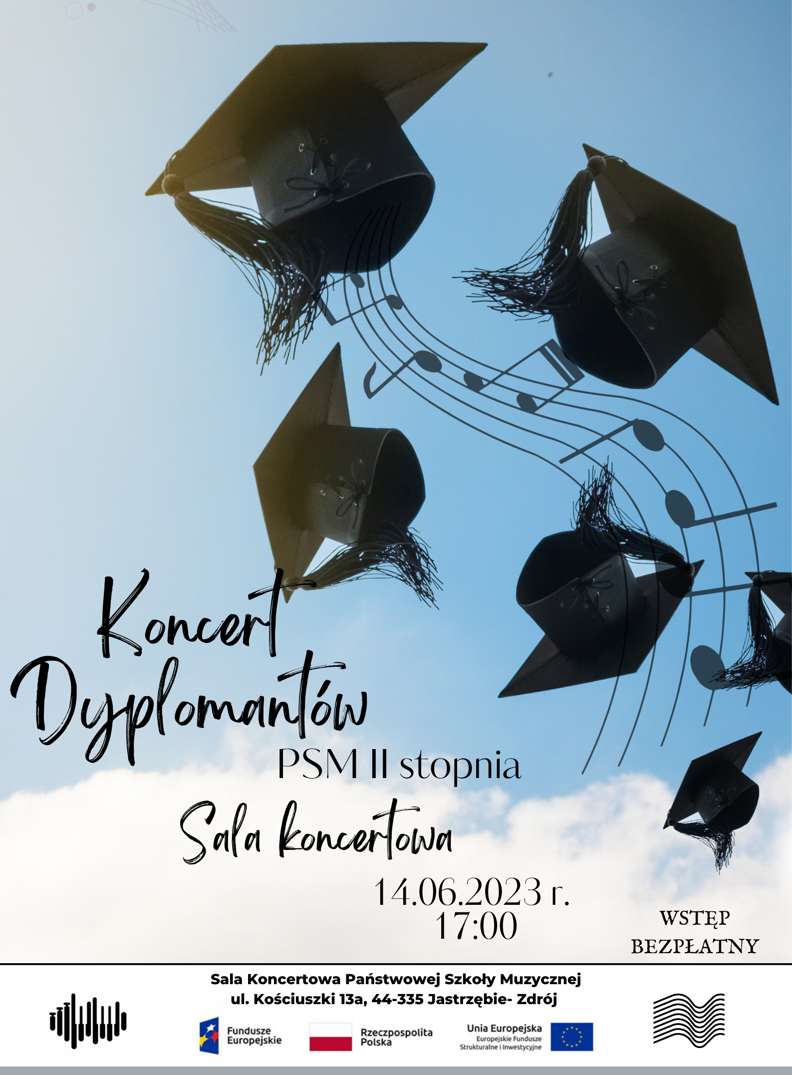 Plakat na Koncert dyplomantów PSM II stopnia