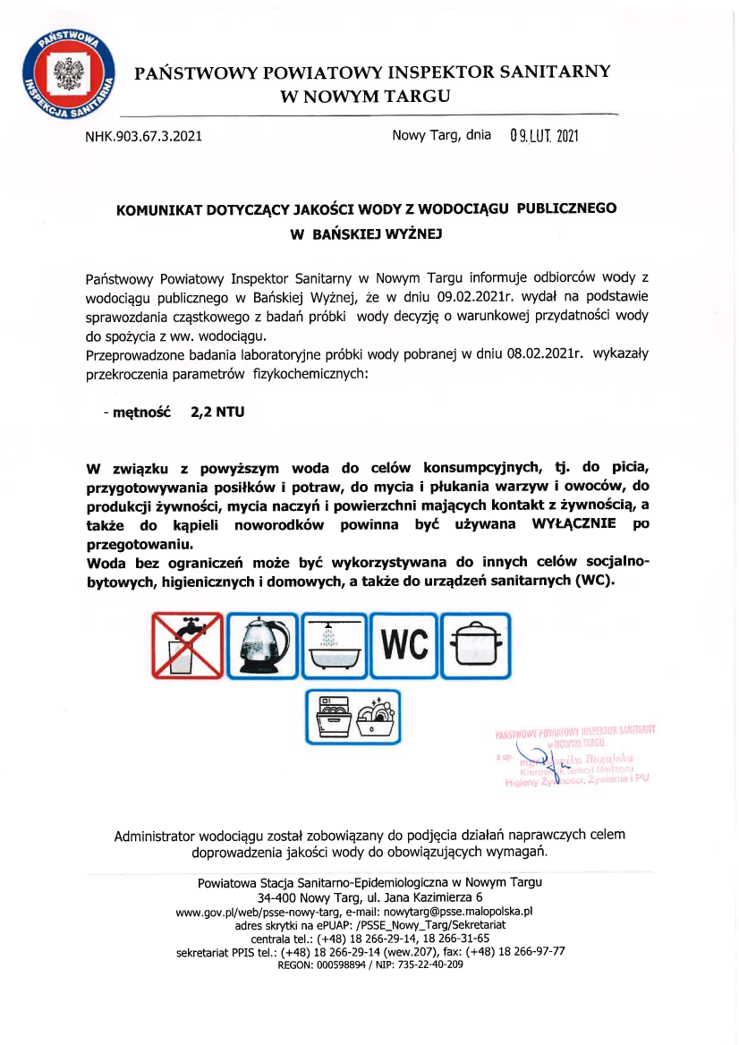 Komunikat woda 09.02.2021 r.