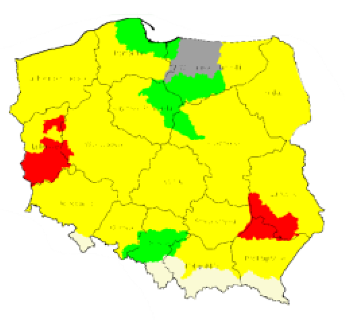 Grafika - zagrożenia pożarowe - 24.05.2026