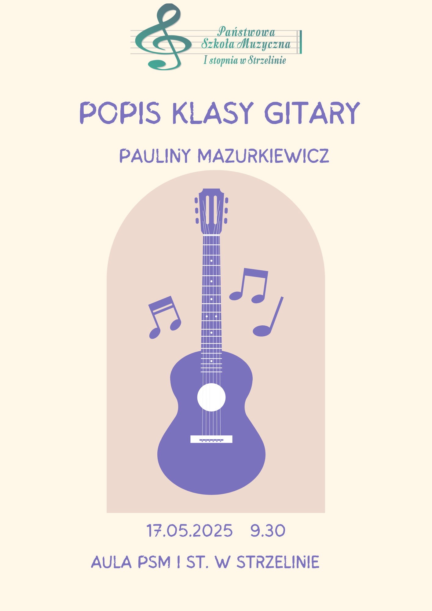 Na jasnym tle znajdują się informacje dotyczące wydarzenia.