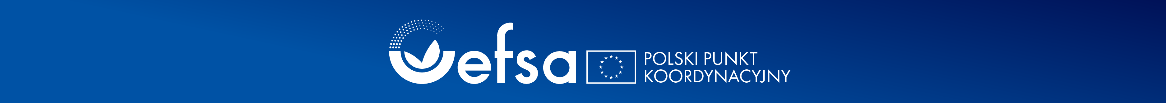 Banner z logiem "efsa", flagą Unii Europejskiej i napisem "POLSKI PUNKT KOORDYNACYJNT"