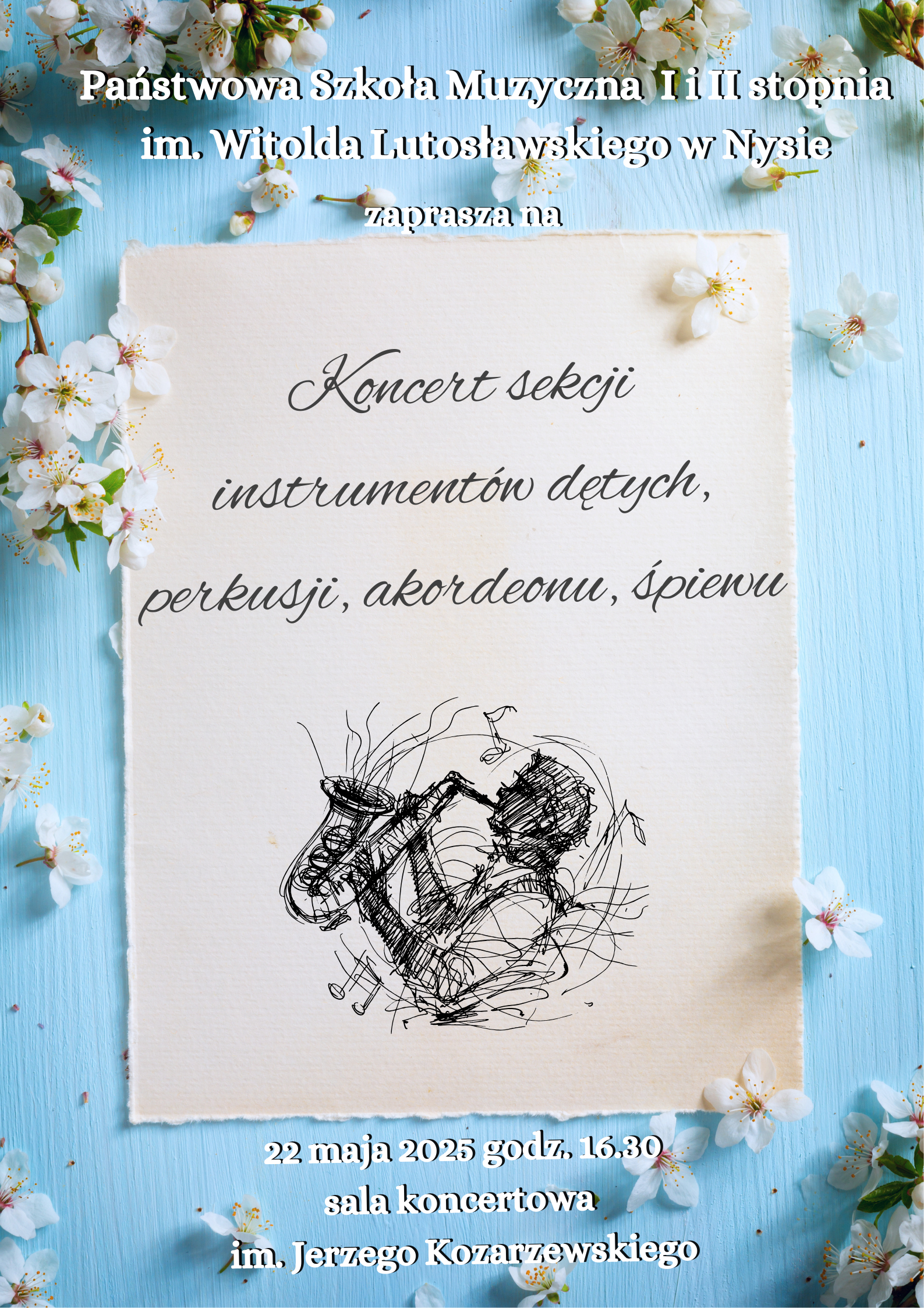 Koncert sekcji instrumentów dętych, perkusji, akordeonu i śpiewu 22.05.2025