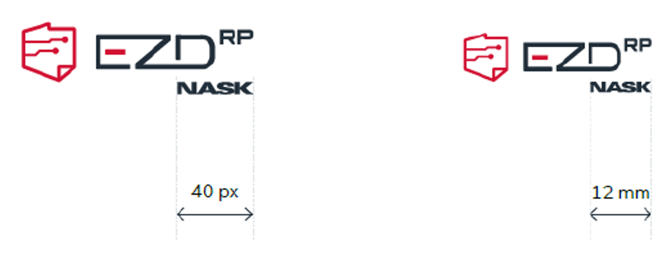 Przykłady użycia logotypu EZD RP.