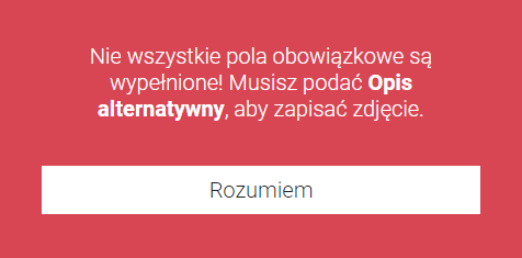 komunikat o polach obowiązkowych