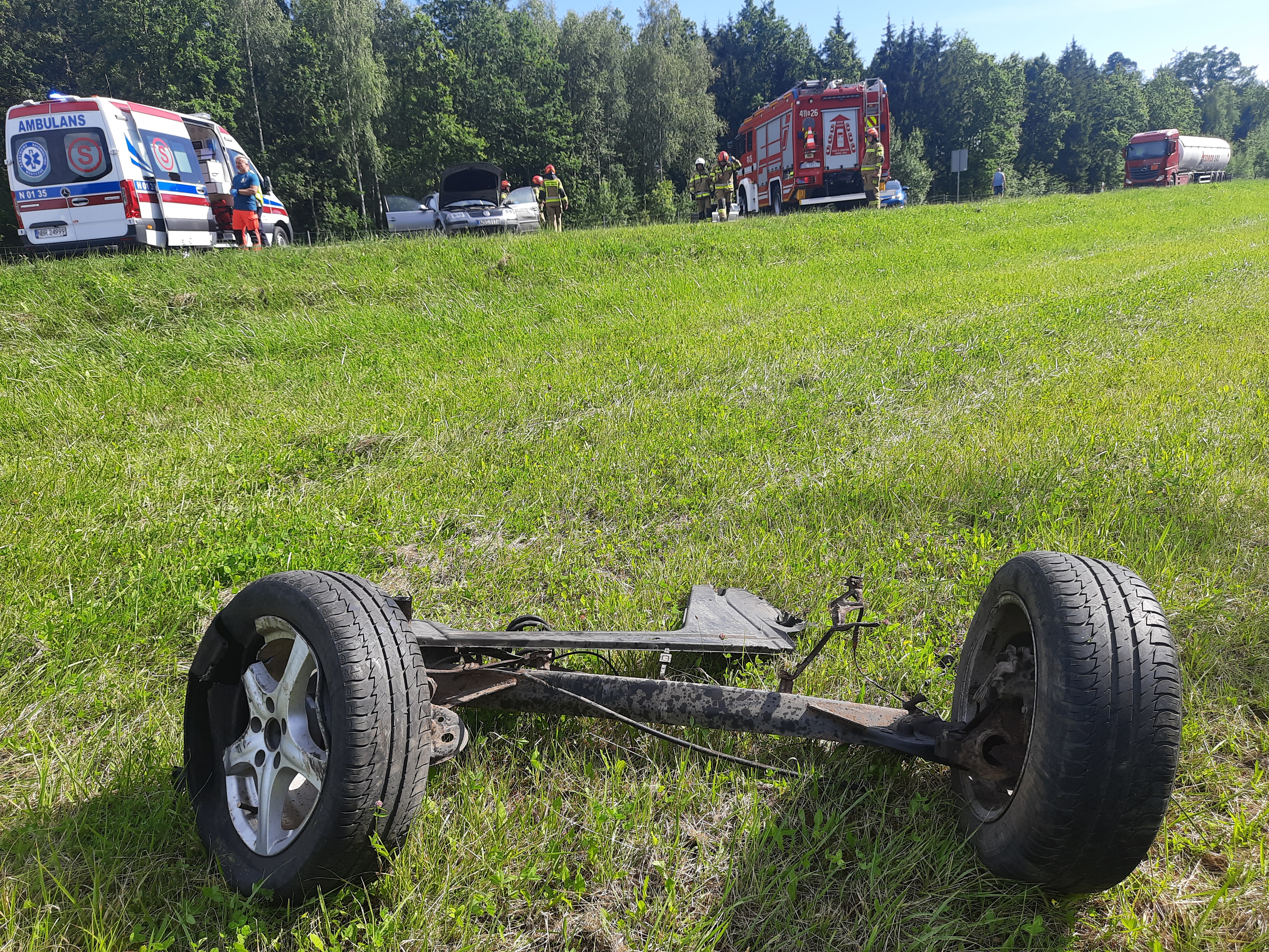 Zderzenie na S22 - powiat braniewski.