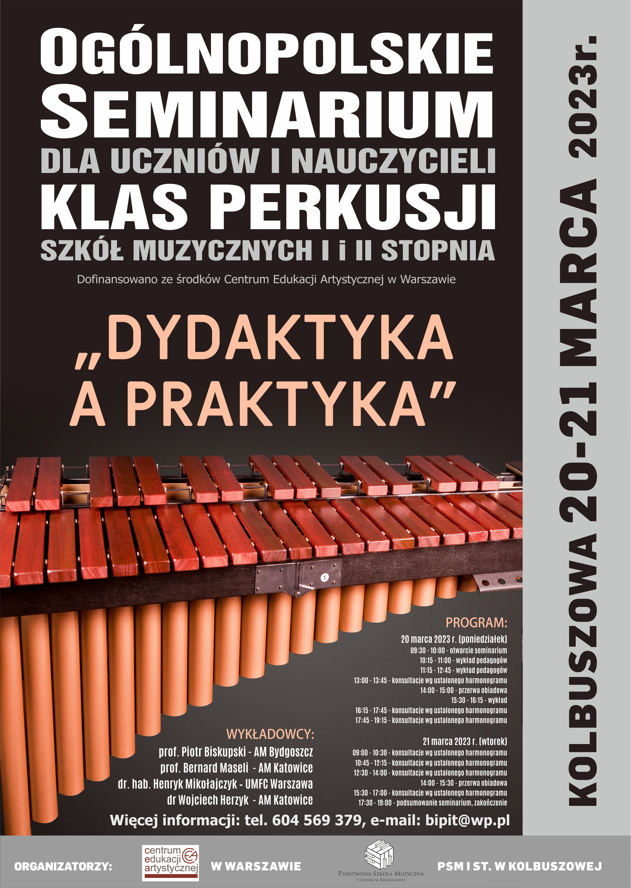 Plakat seminarium Perkusyjne 