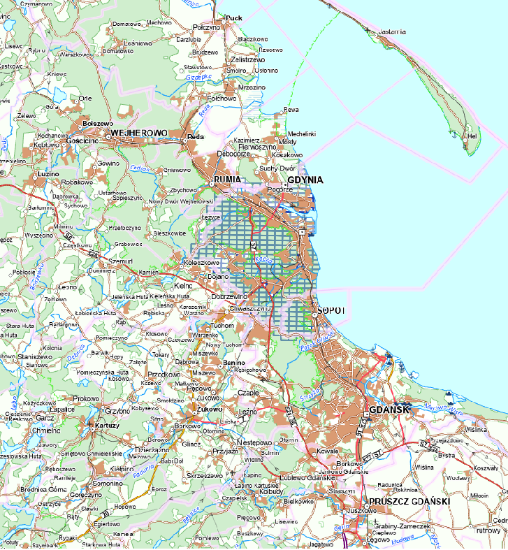 Ilustracja przedstawia zrzut ekranu z zasięgiem nowo przyjętych danych
