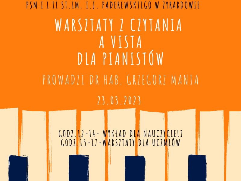 Plakat warsztaty z czytania a vista
