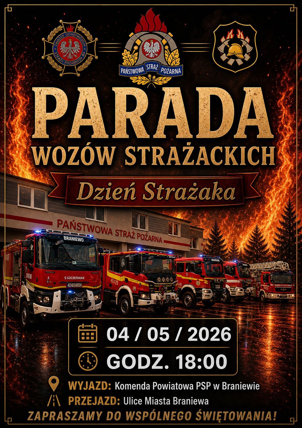 UWAGA - 4 MAJA - MIĘDZYNARODOWY DZIEŃ STRAŻAKA 