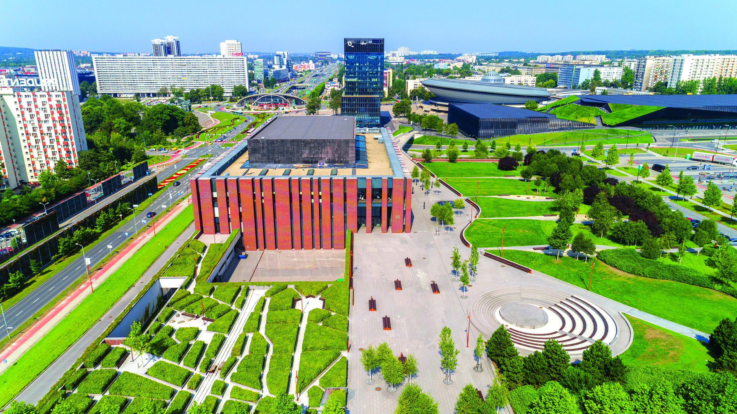 Zdjęcie przedstawiające strefę kultury NOSPR w Katowicach