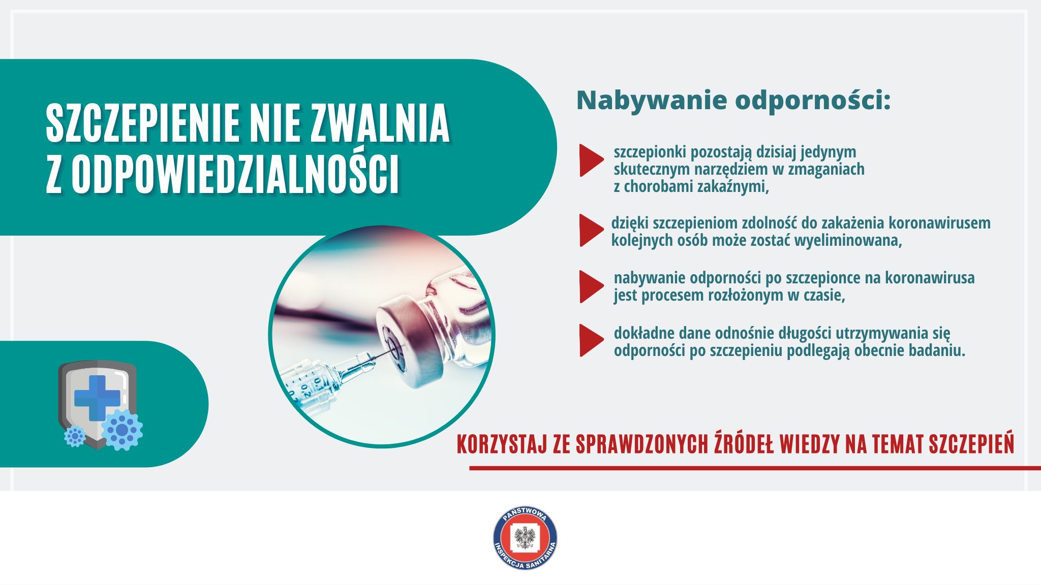 Szczepienie nie zwalnia z odpowiedzialności - korzystaj z sprawdzonych żródeł wiedzy na temat szczepień