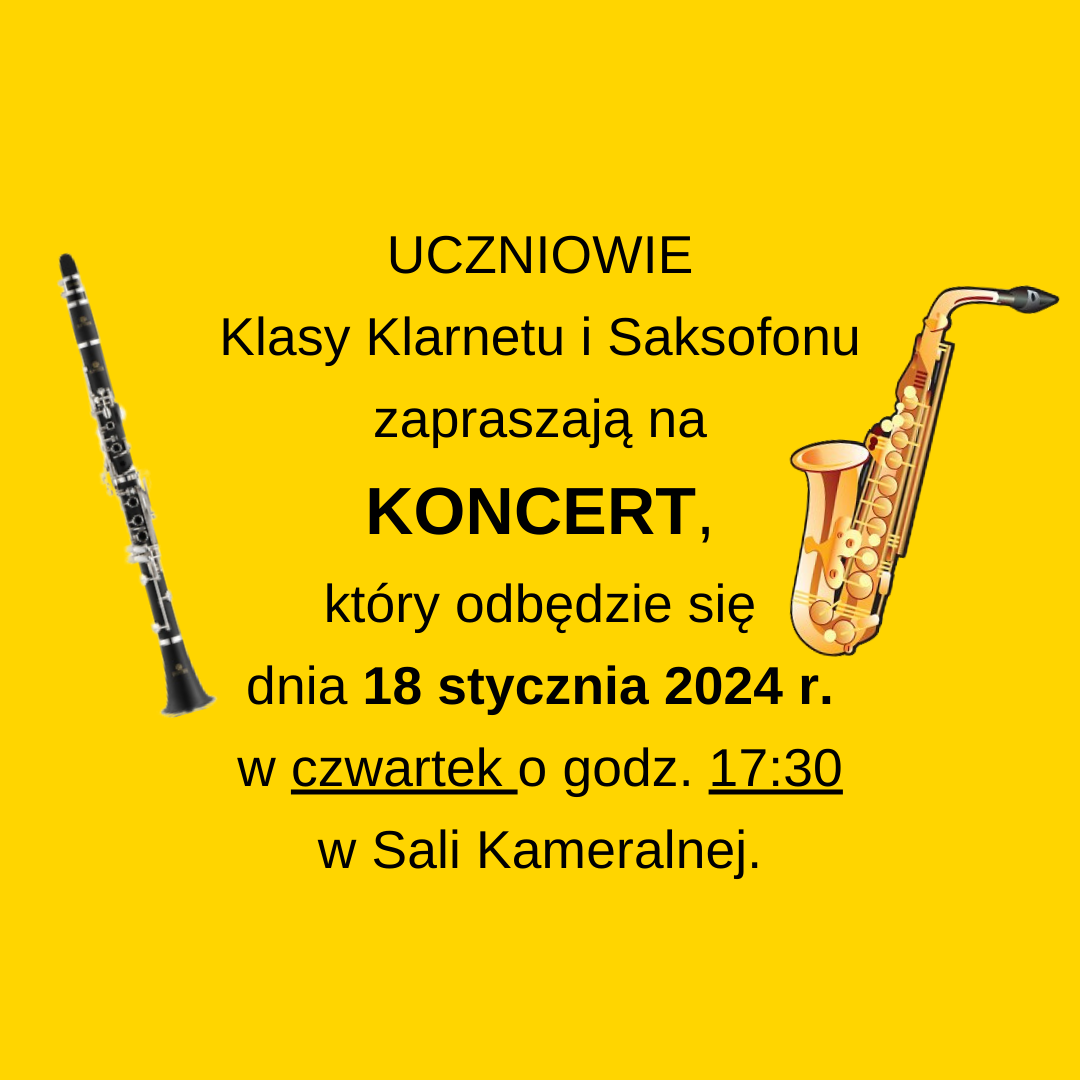 Koncert klasy klarnetu i saksofonu