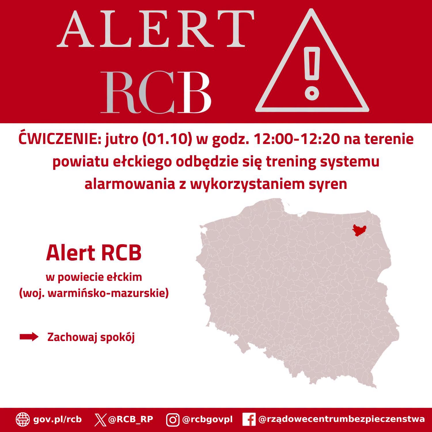 Alert RCB - trening systemu alarmowania