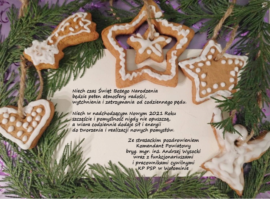 Kartka z życzeniami na Boże Narodzenie i Nowy Rok