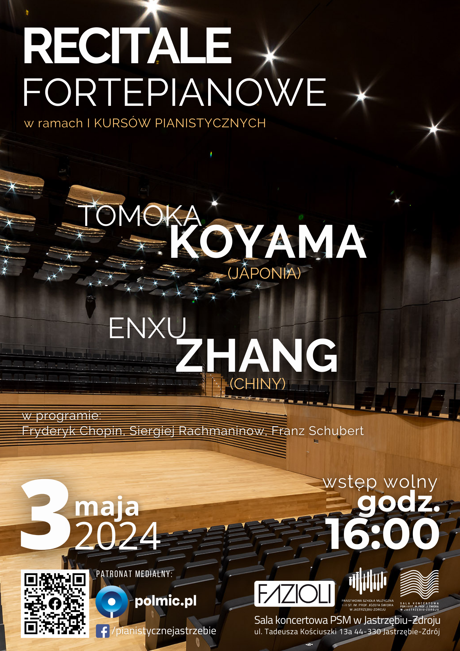 Plakat na Recitale fortepianowe 