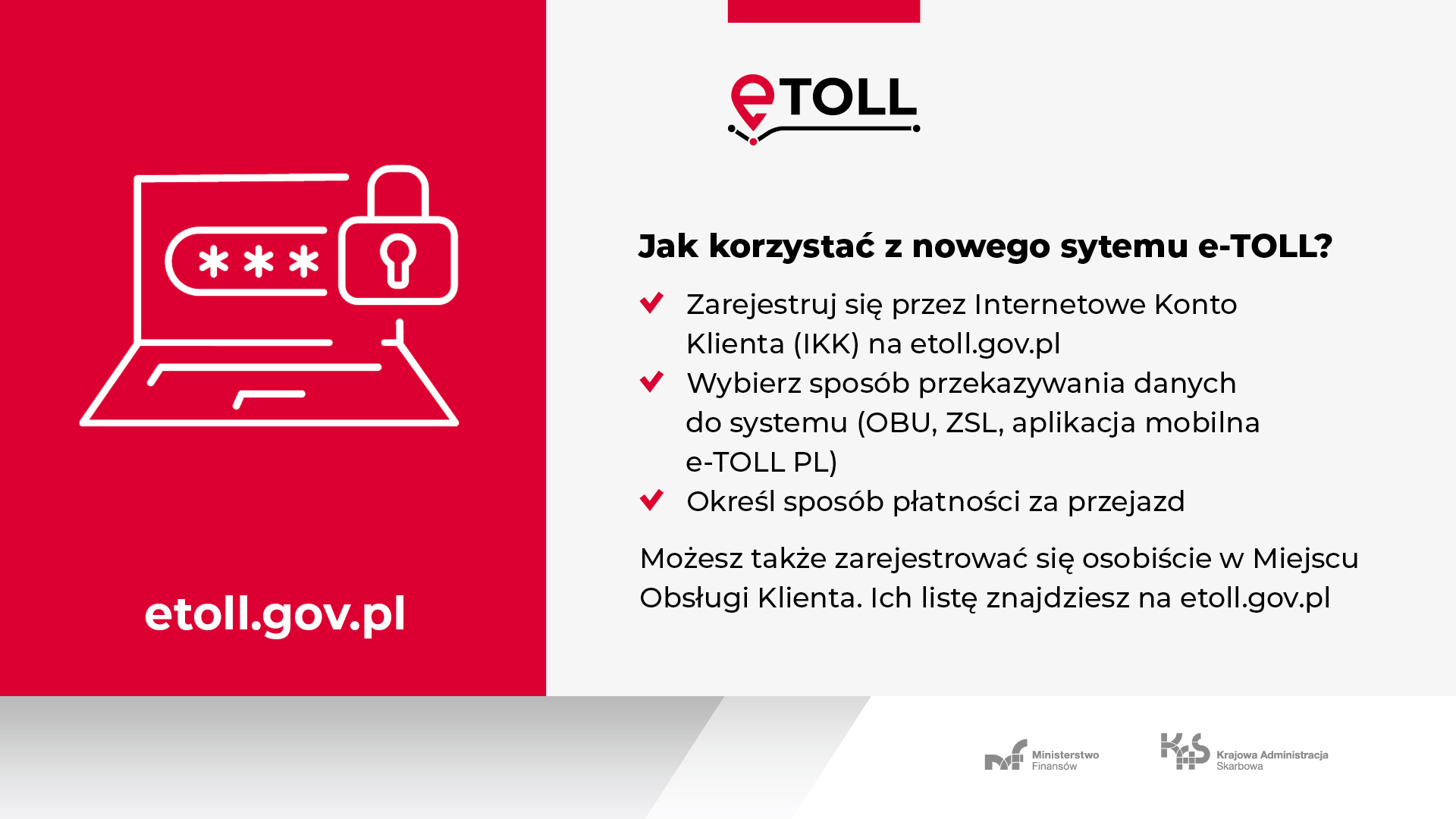 Grafika z informacją jak korzystać z nowego systemu e-TOLL?