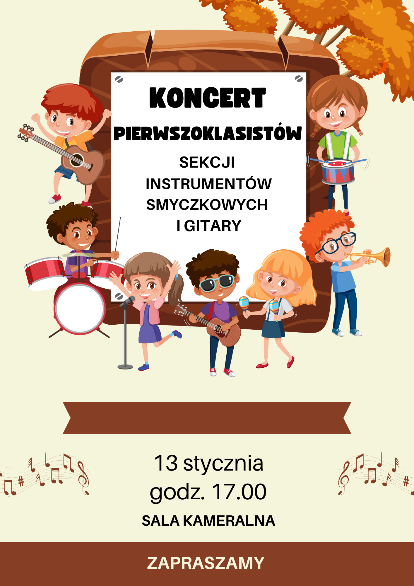 Afisz do Koncertu pierwszoklasistów