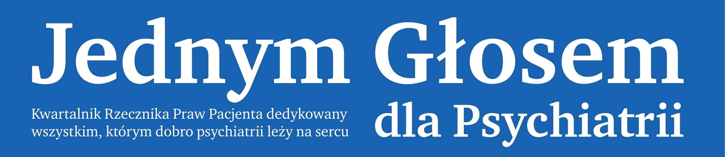 banner Jednym Głosem dla psychiatrii