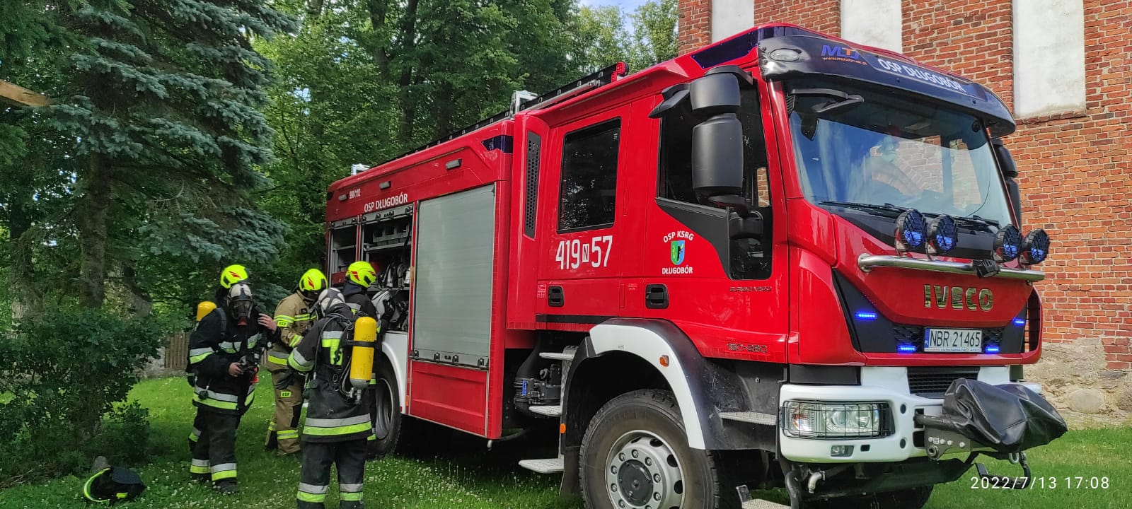 Ćwiczenia strażaków ochotników gminy Płoskinia