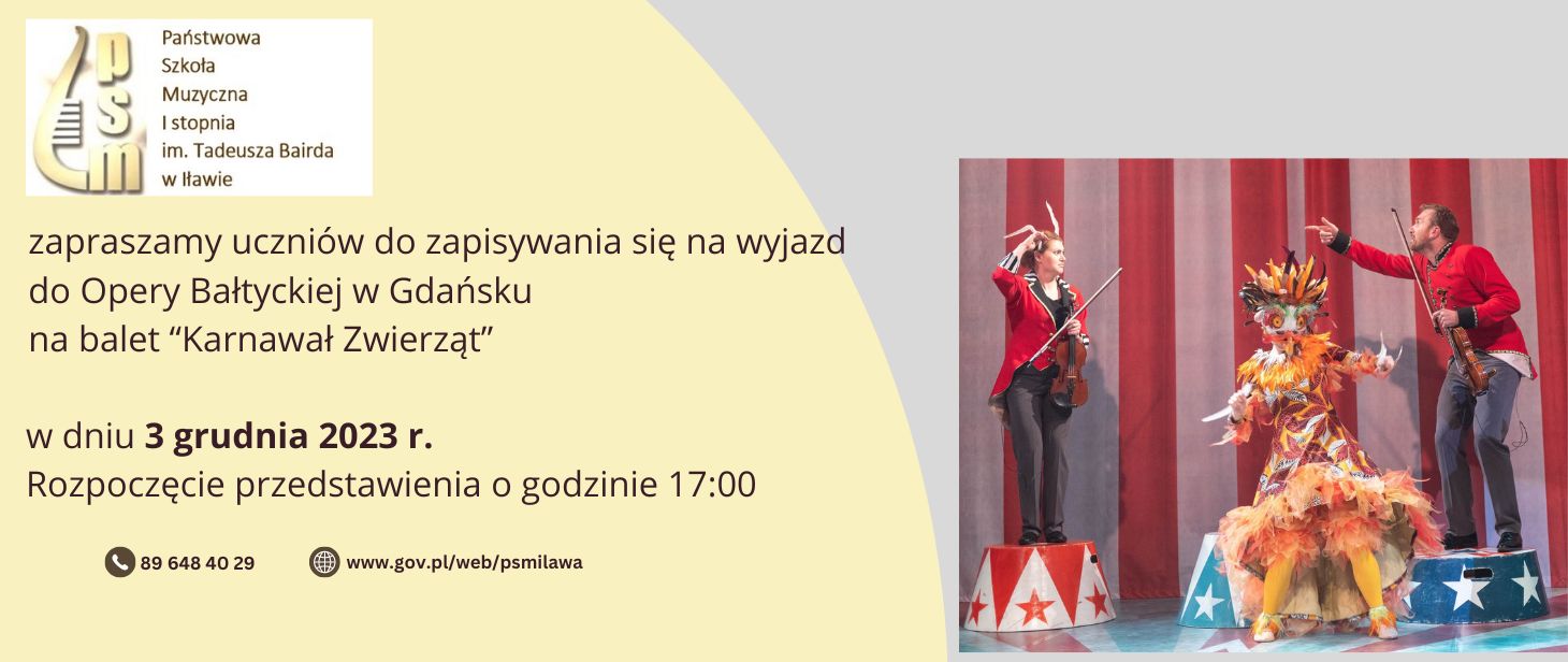 Plakat Wyjazd do Opery Bałtyckiej