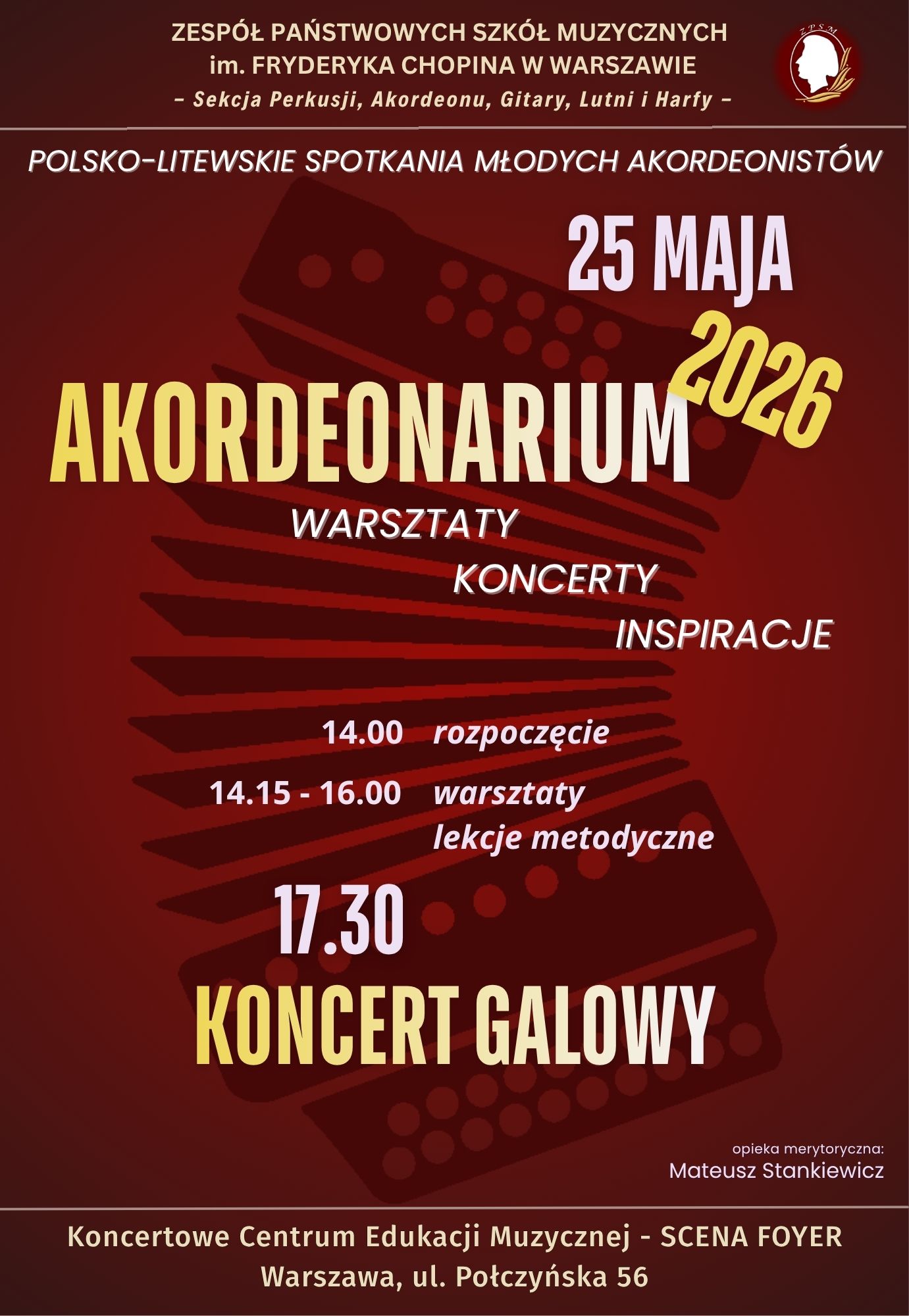 Afisz - 25.05.2026 - "Akordeonarium - polsko-litewskie spotkania akordeonowe" - koncert
