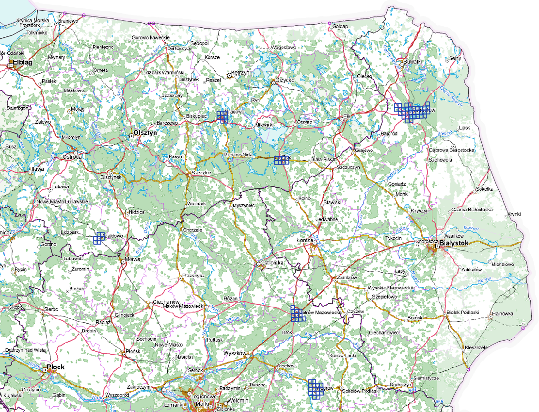 Ilustracja przedstawia zrzut ekranu z zasięgiem nowo przyjętych danych