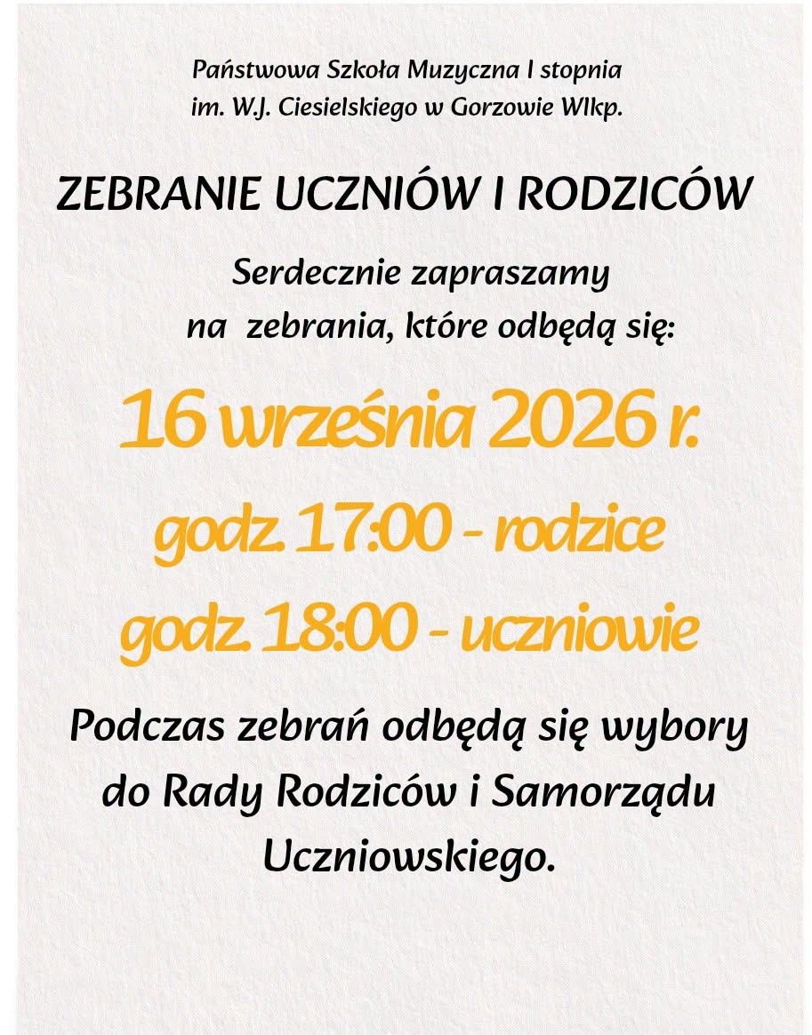 zebranie dla rodziców i uczniów