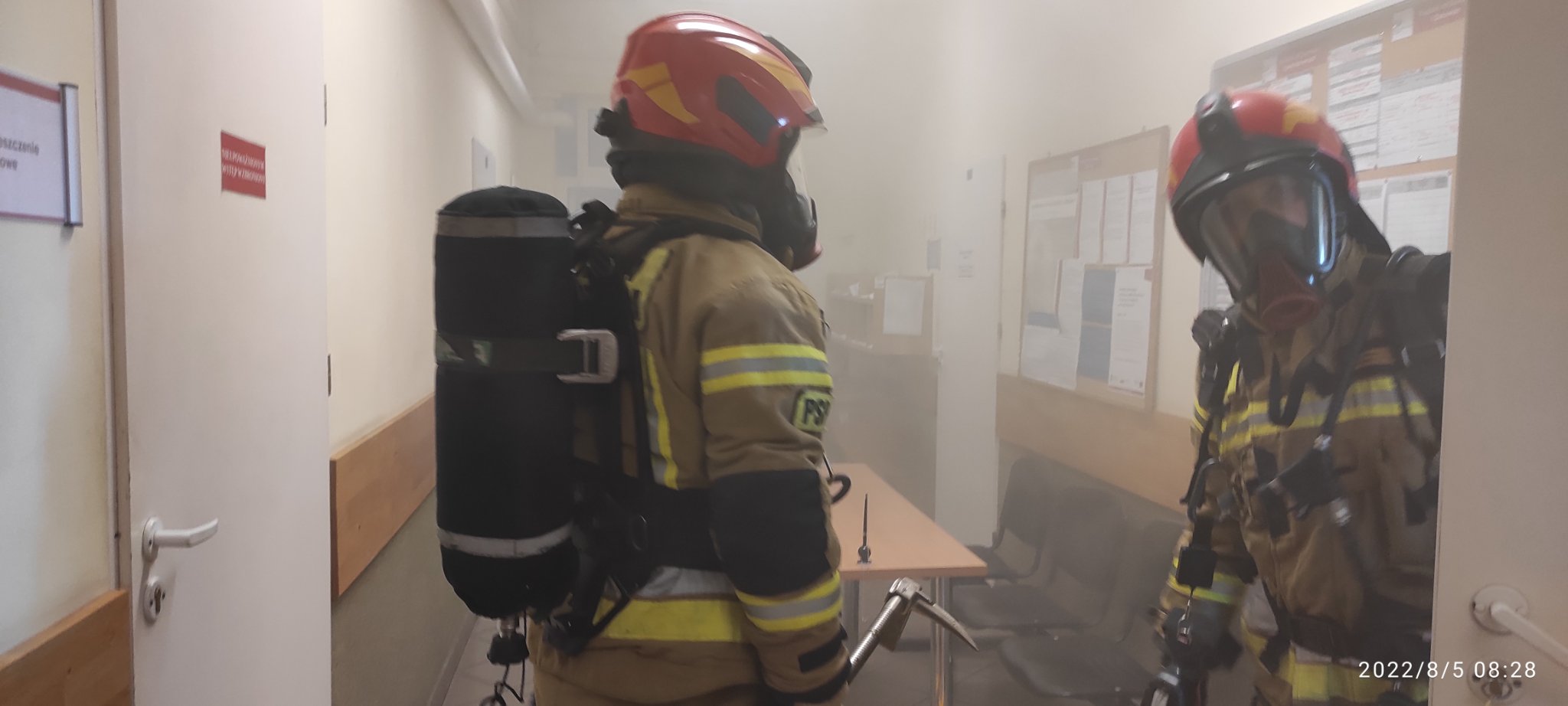 Strażackie ćwiczenia w Urzędzie Skarbowym