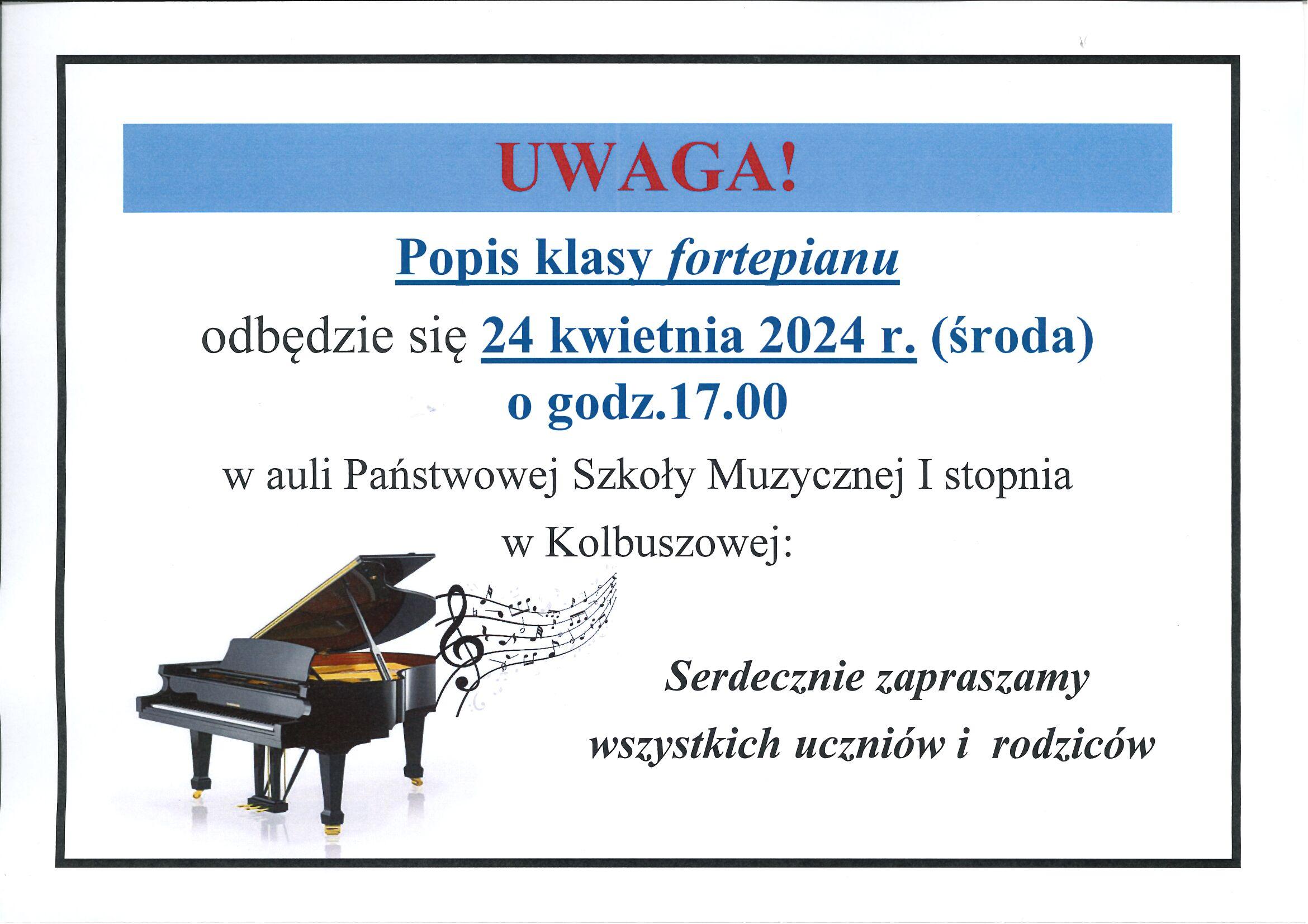 Popis klasy fortepianu