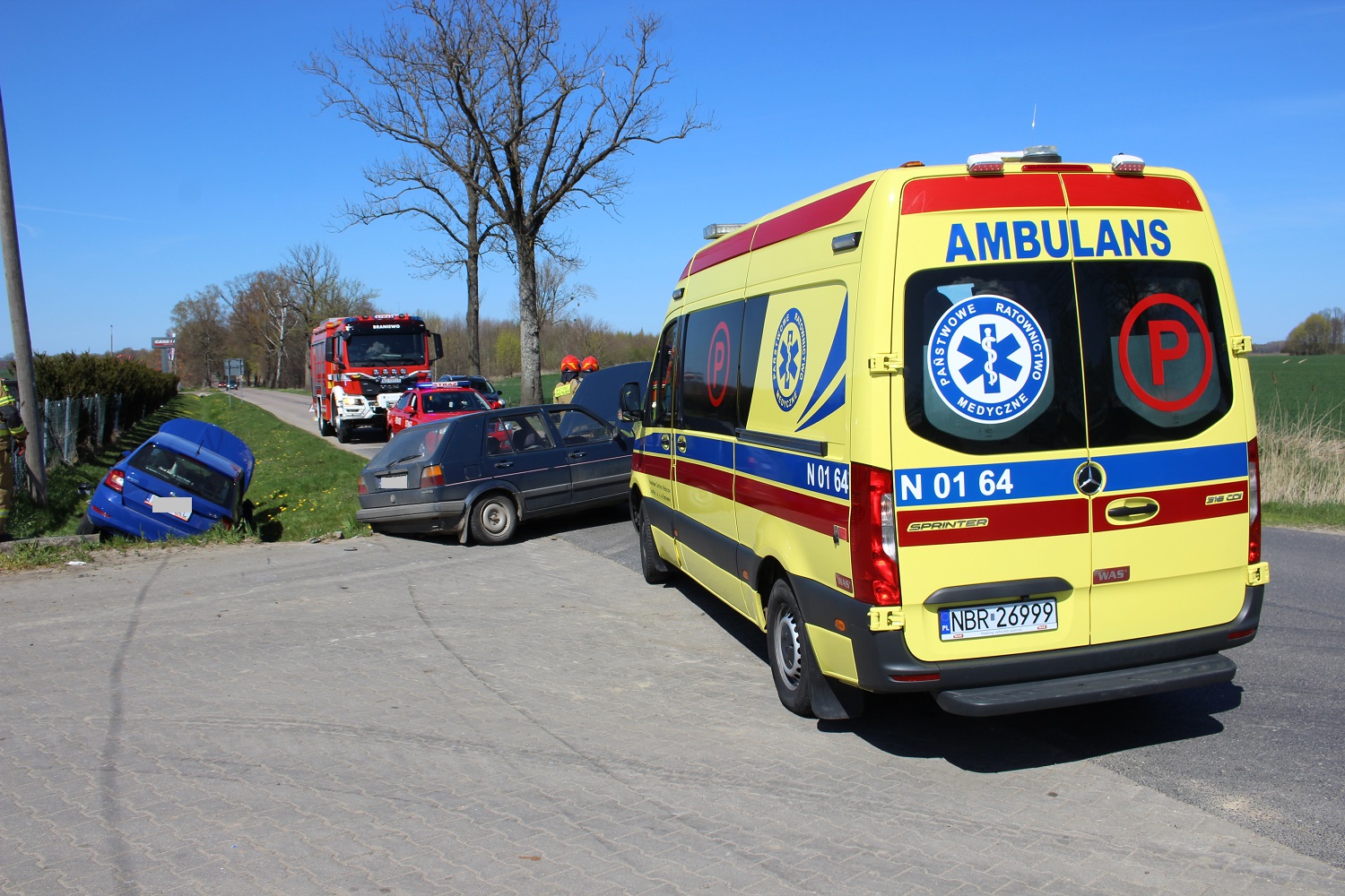 Zderzenie dwóch aut osobowych