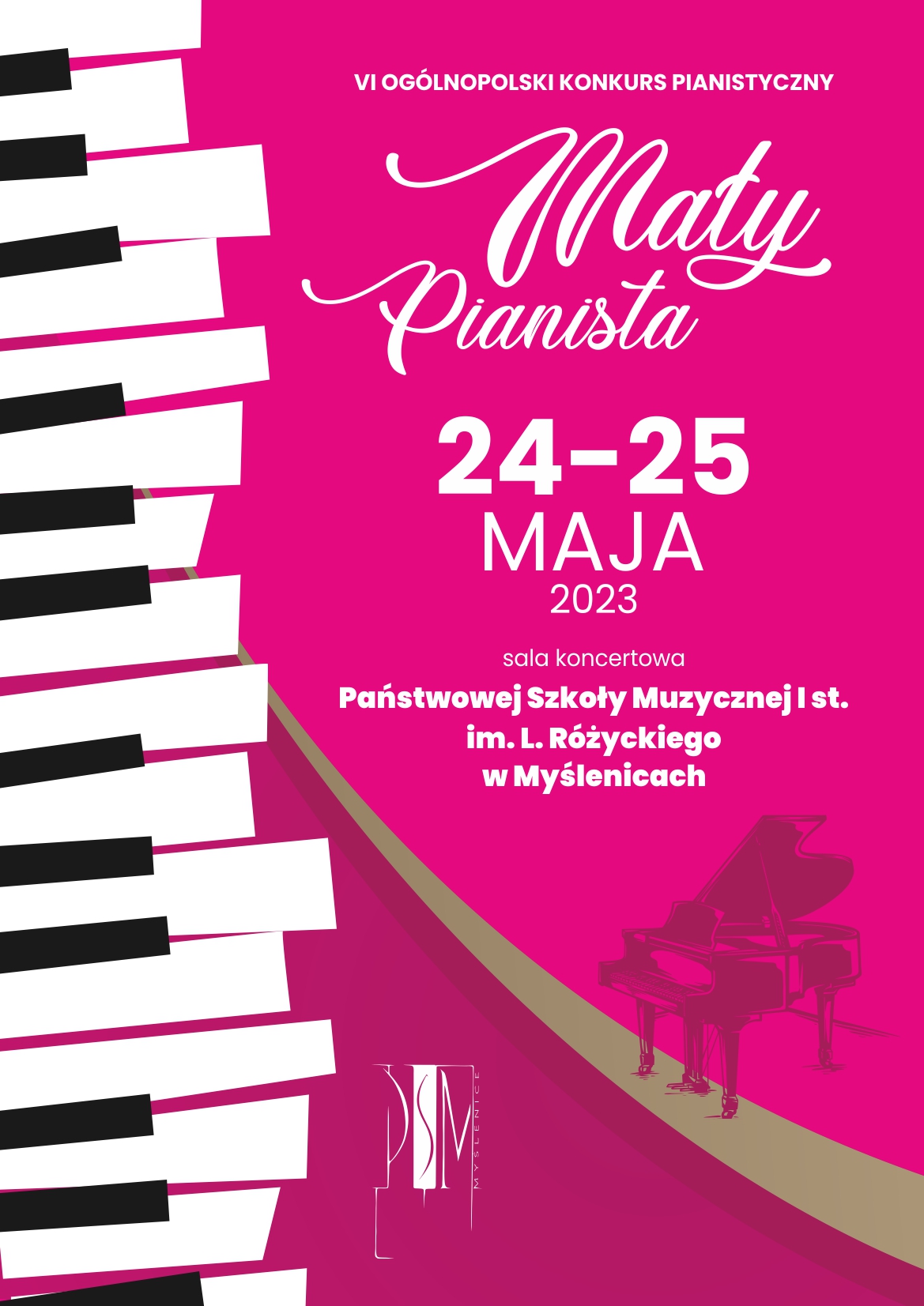 Plakat konkursy "Mały Pianista"