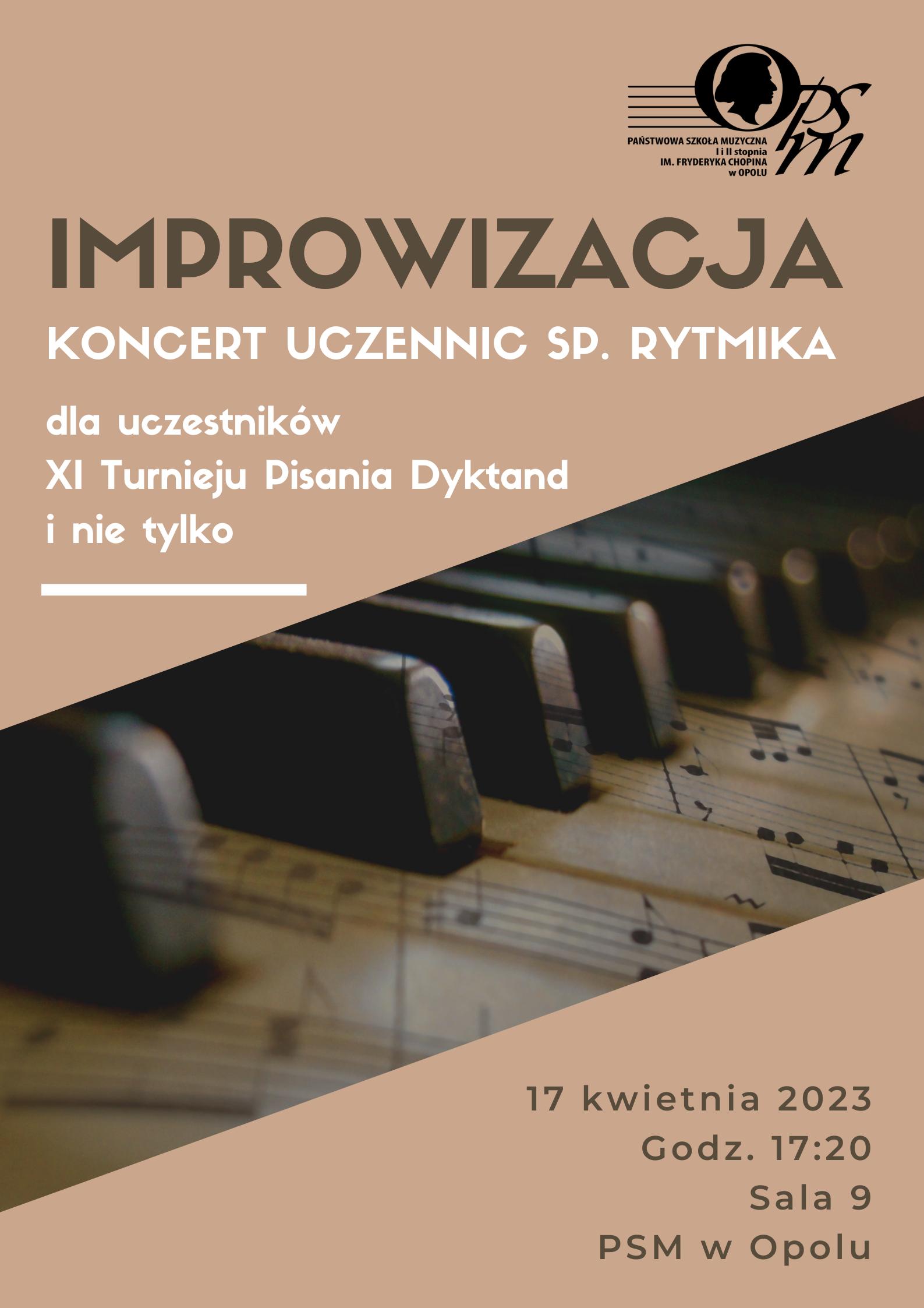 Plakat promujący koncert rytmiczek