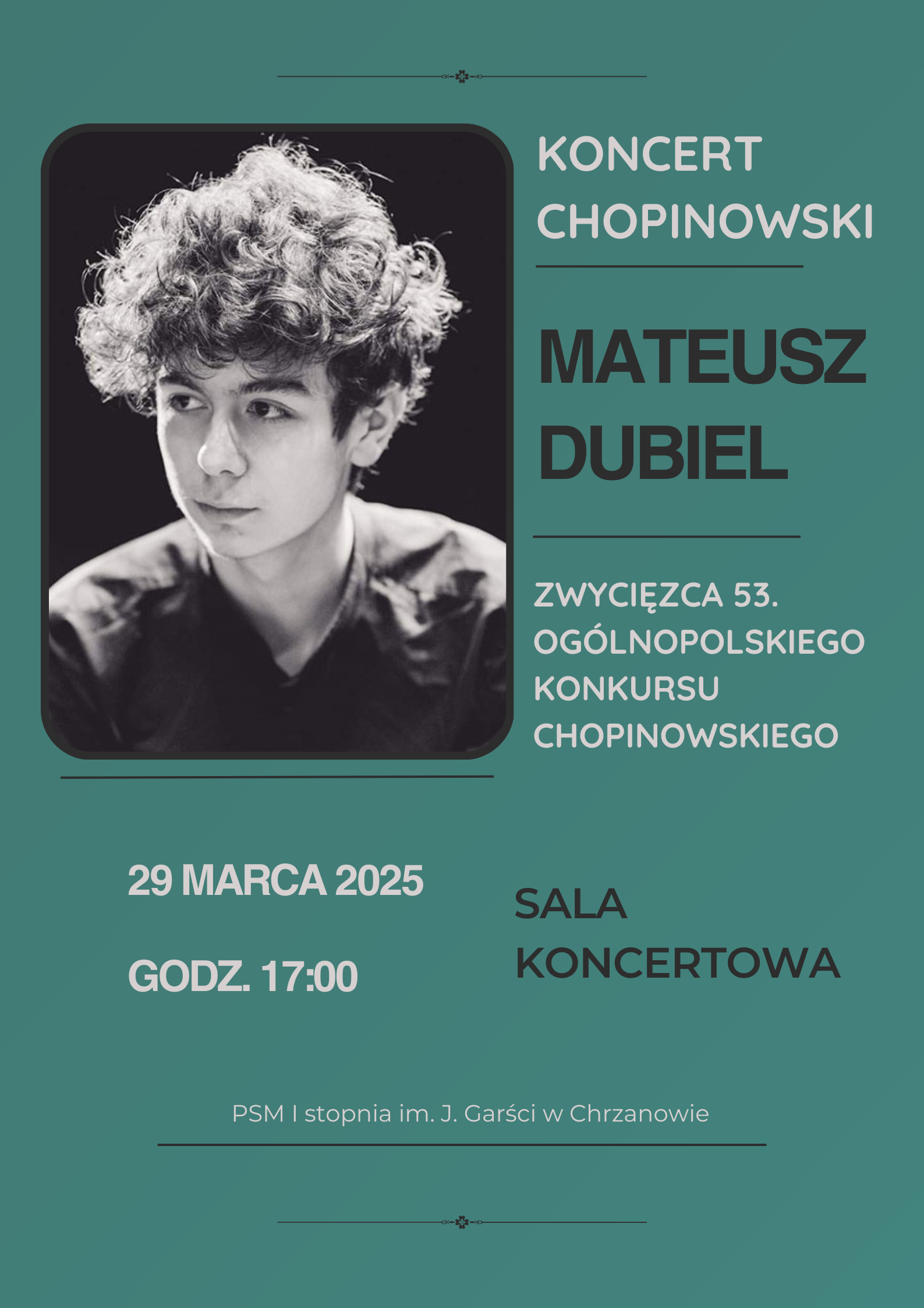 Afisz na Koncert Chopinowski