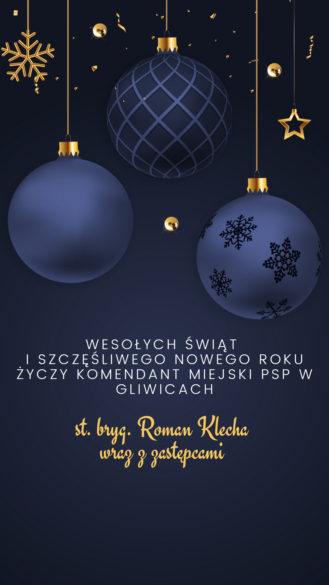 Życzenia świąteczne KM PSP Gliwice