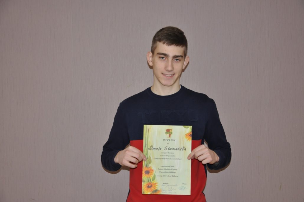 DANIEL STANIASZEK FINALISTĄ WOJEWÓDZKIEJ OLIMPIADY MŁODYCH PRODUCENTÓW ROLNYCH
