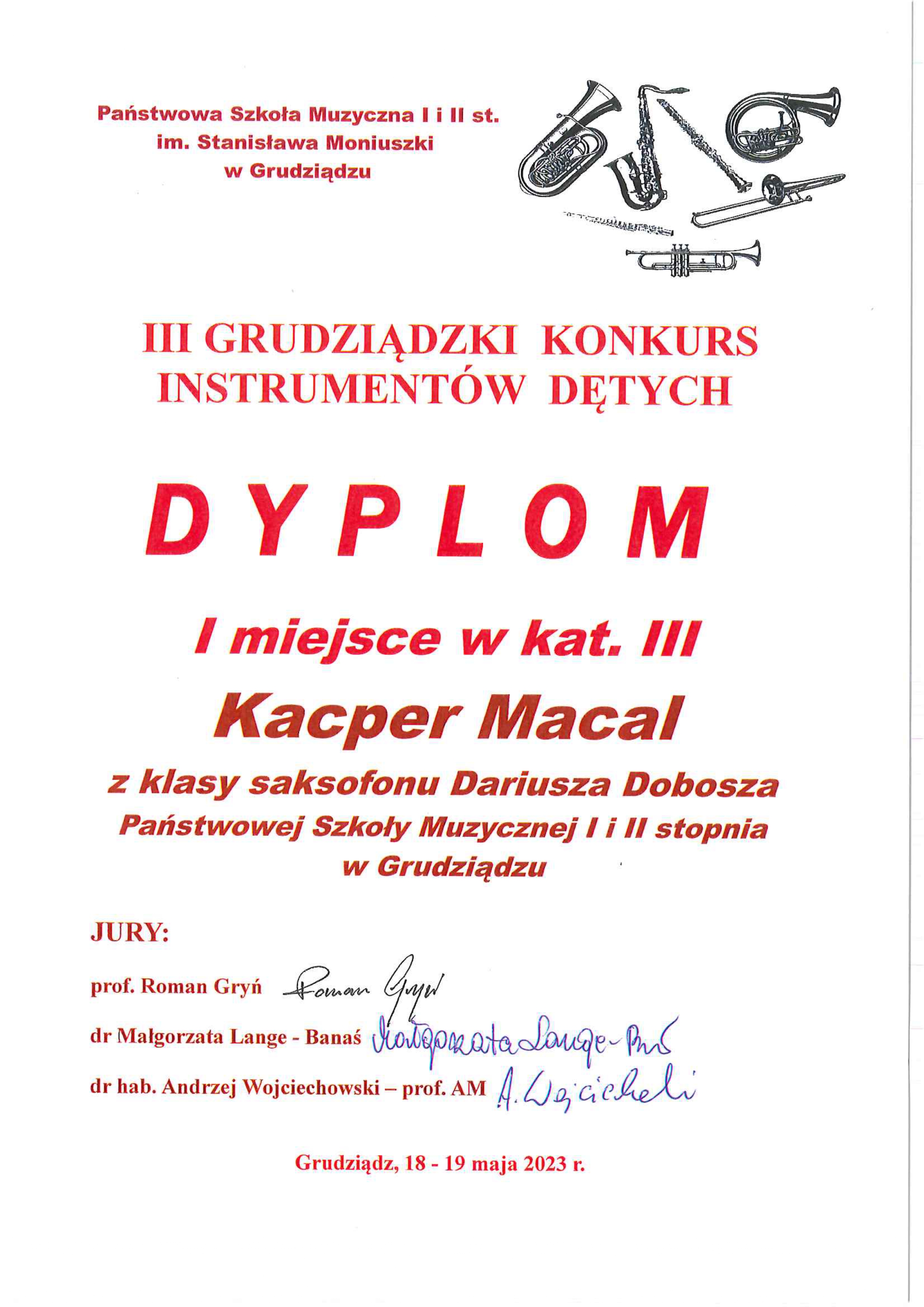 Dyplom Macal