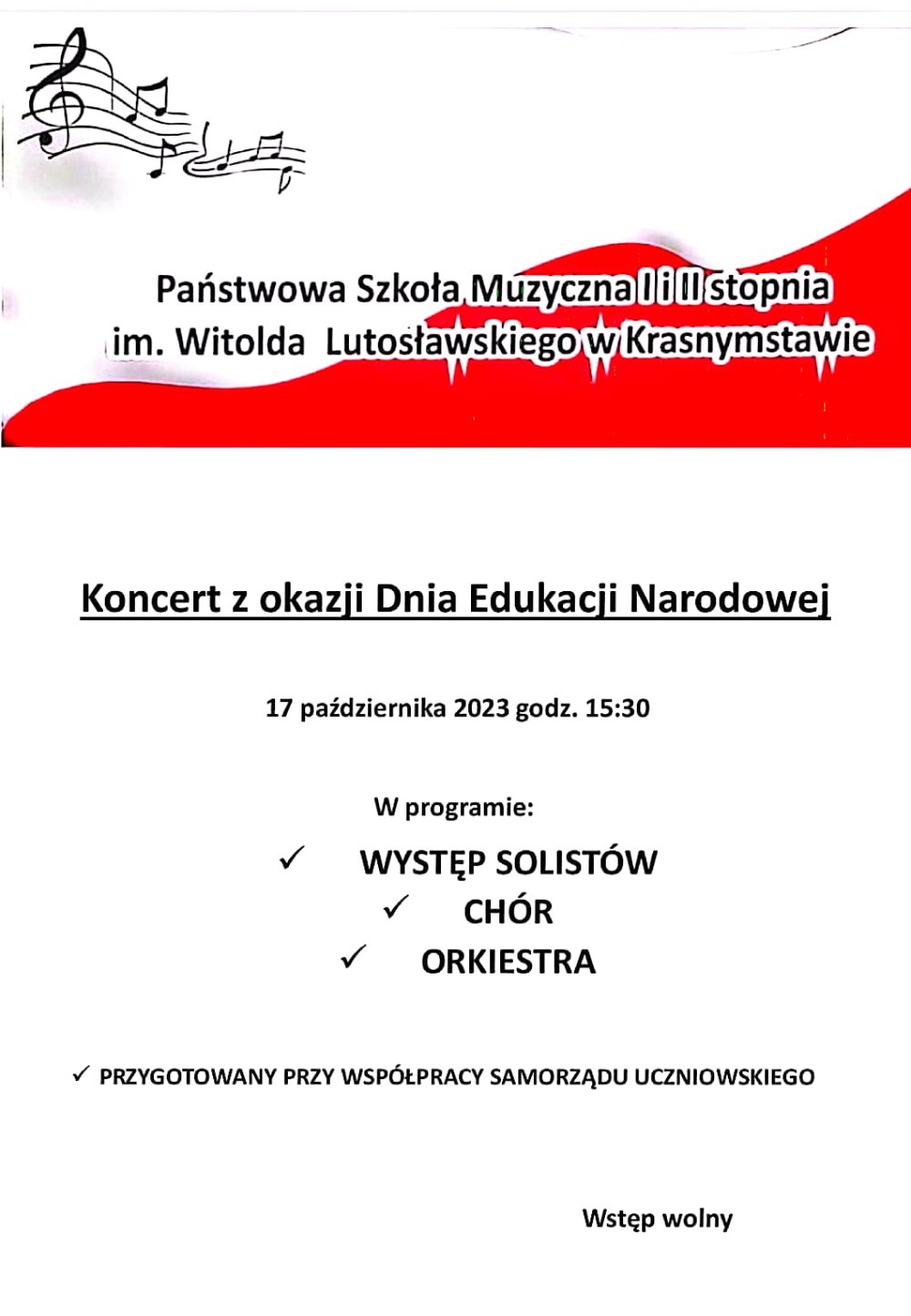 Koncert z okazji Dnia Edukacji Narodowej