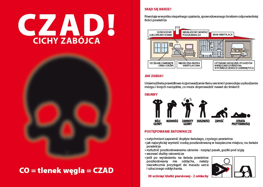 Ulotka Czad cichy zabójca cz.1.