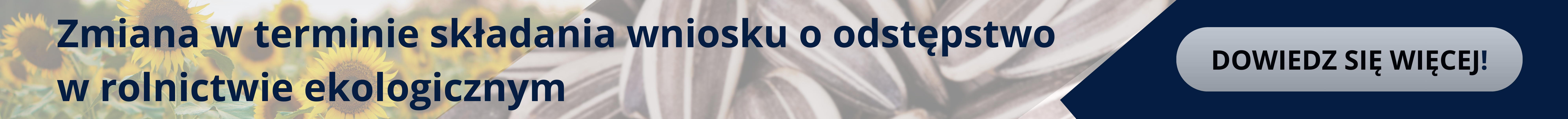 Zmiana w terminie składania wniosku o odstępstwo w rolnictwie ekologicznym