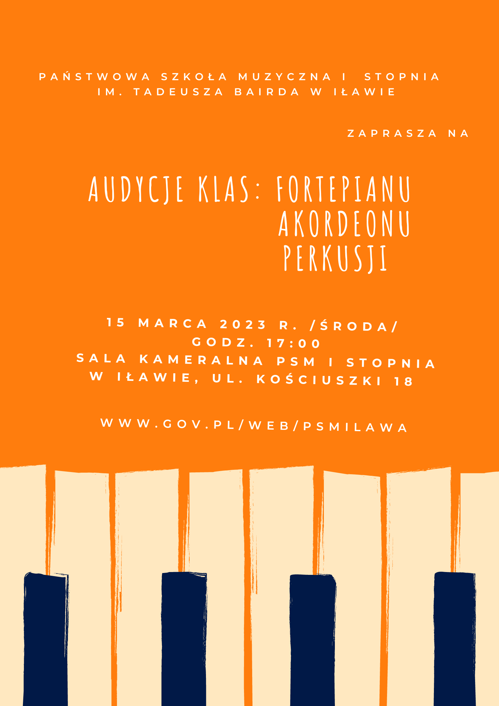 Audycja klas: fortepianu, akordeonu i perkusji 