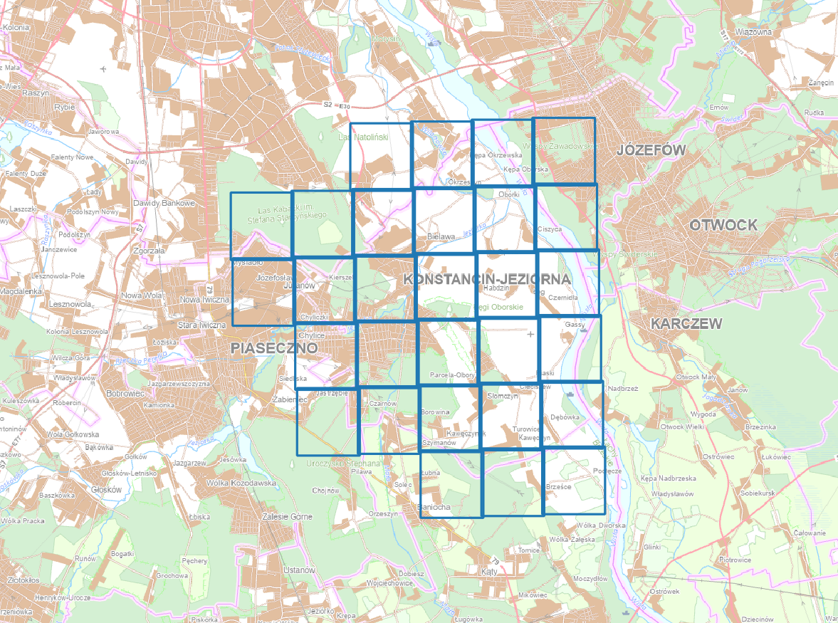 Ilustracja przedstawia zrzut ekranu z zasięgiem nowo przyjętych danych