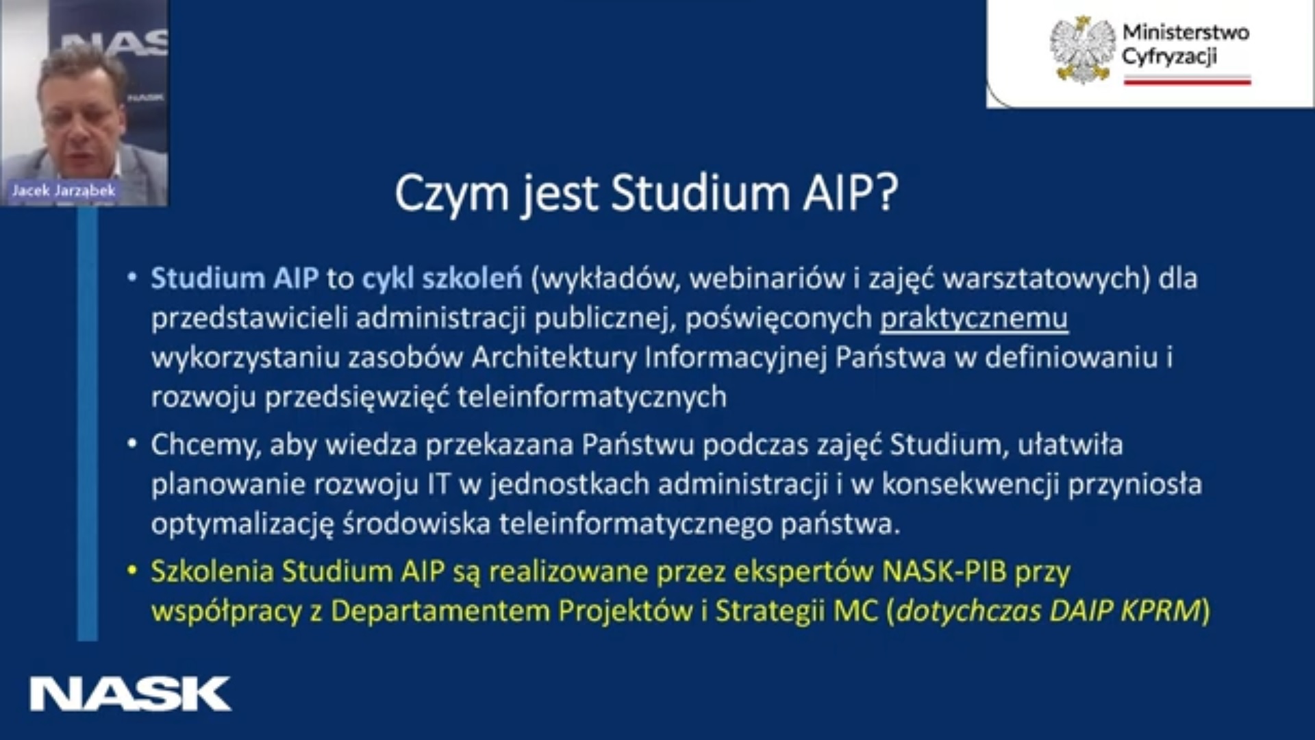 Screen z filmu prezentacja Czym jest Studium AIP