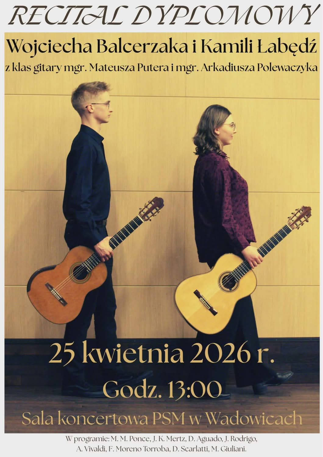 Wojciech Balcerzak i Kamila Łabędź - gitara 25.04.2026