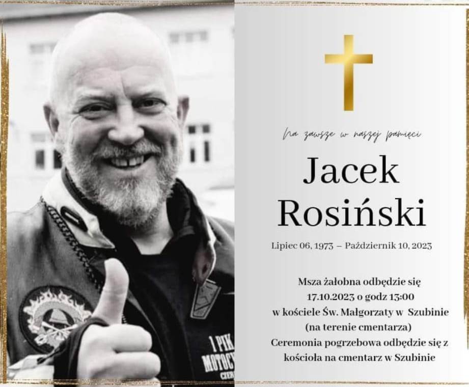 Nekrolog śp. Jacka Rosińskiego