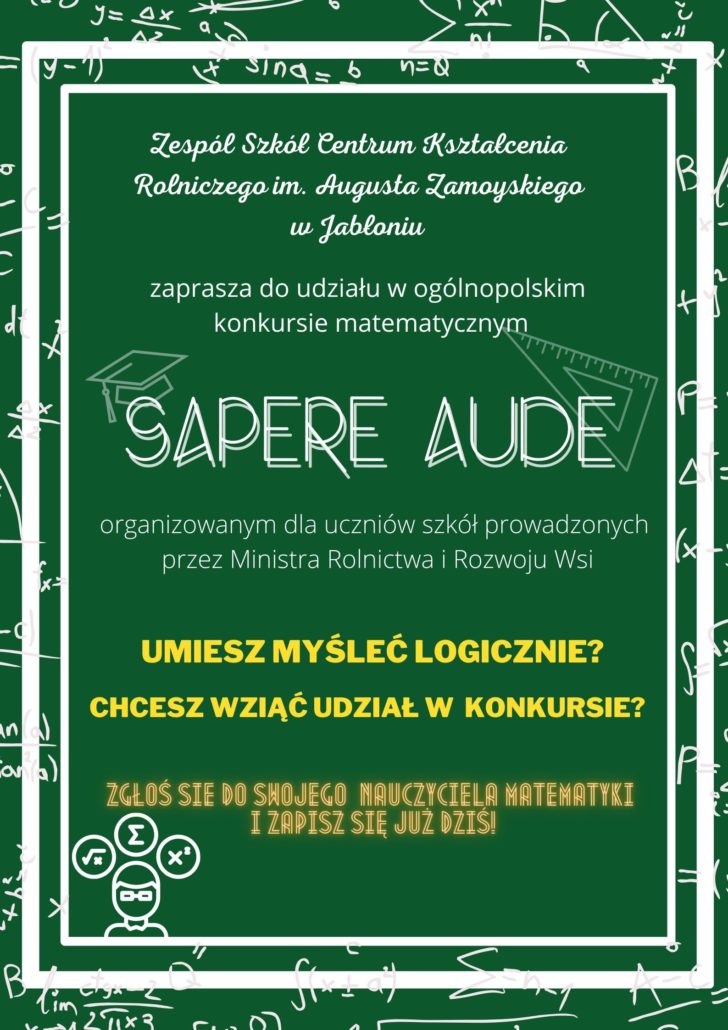 Sukces uczniów z ZSCKR w Zduńskiej Dąbrowie w Konkursie Sapare-Aude