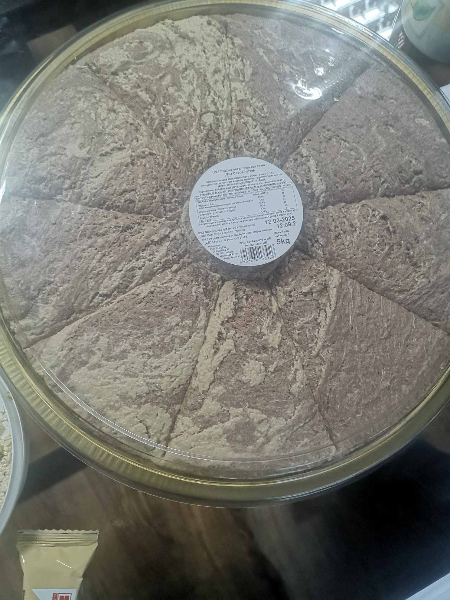 Chałwa sezamowa kakaowa, 5 kg