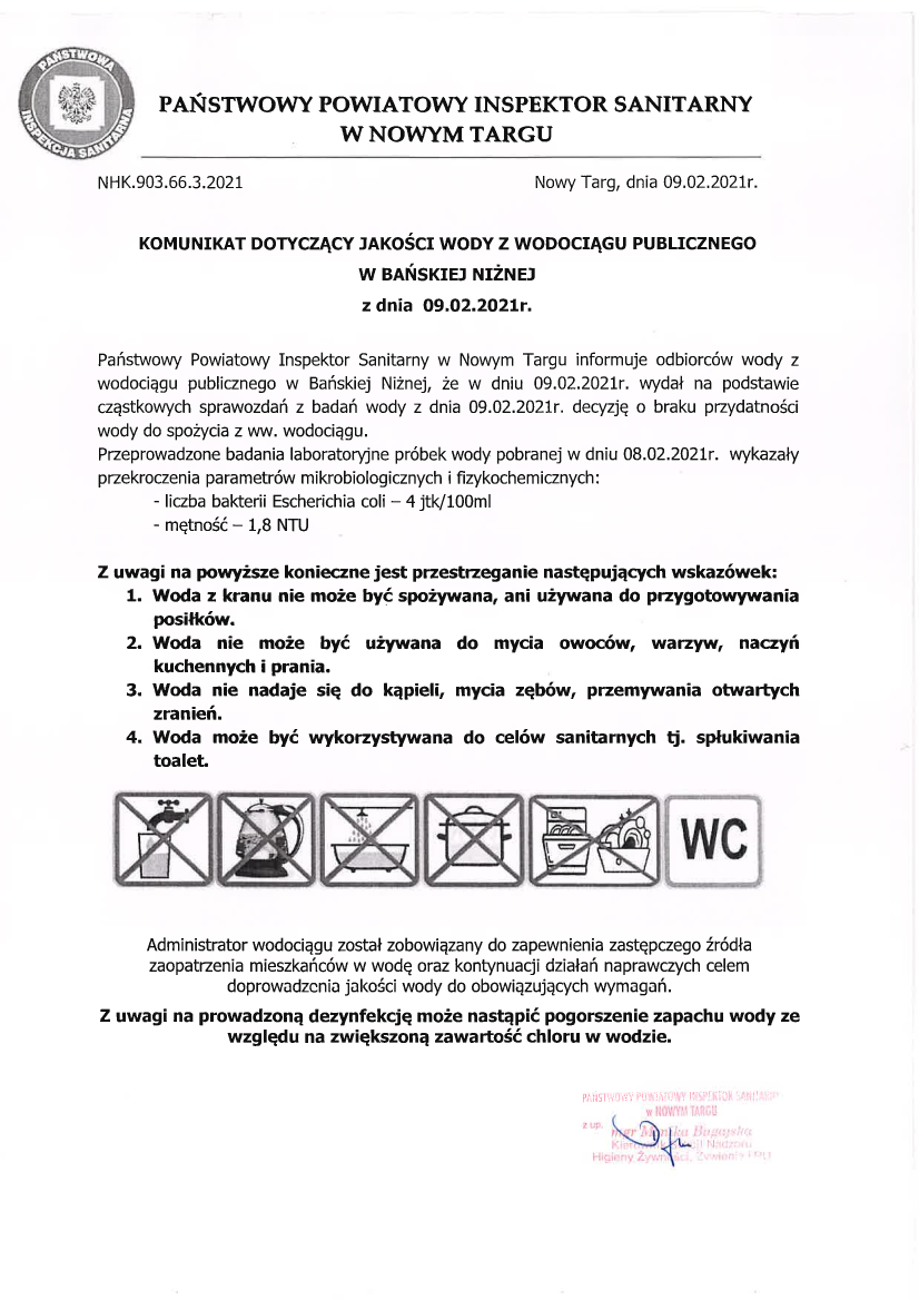 Komunikat woda 09.02.2021 r.