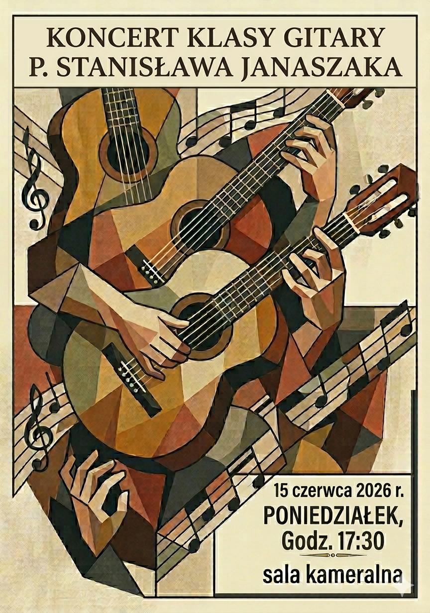 Plakat - koncert klasy gitary