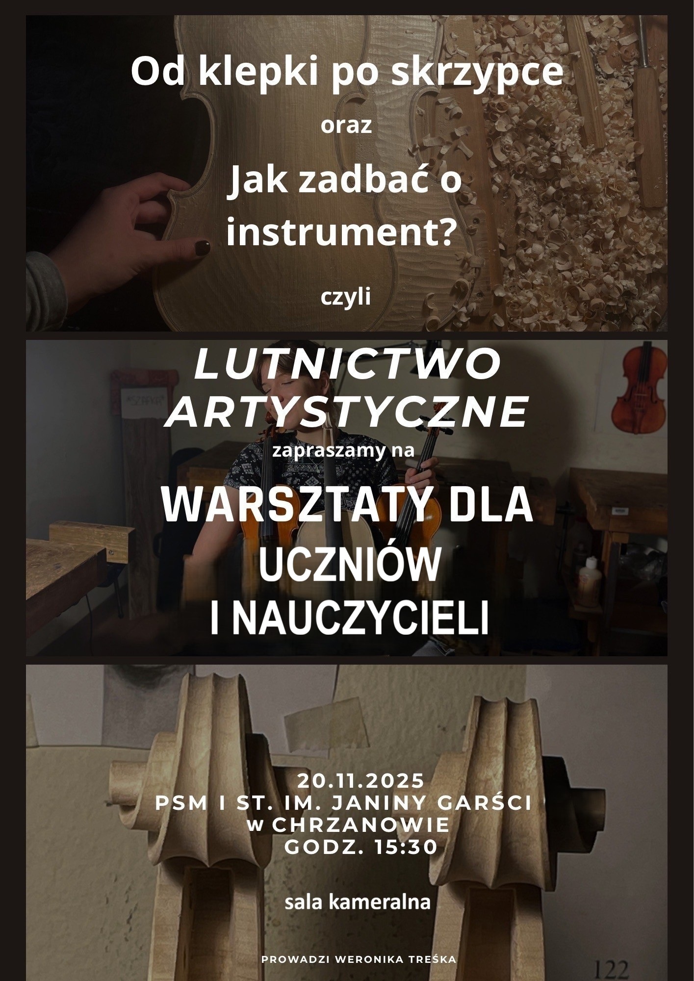 Afisz warsztaty lutnicze