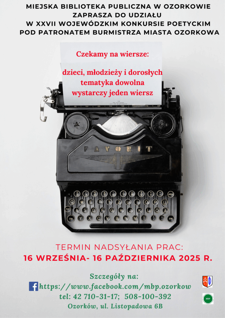 XXVII Wojewódzki Konkurs Poetycki im. Krzysztofa Kamila Baczyńskiego